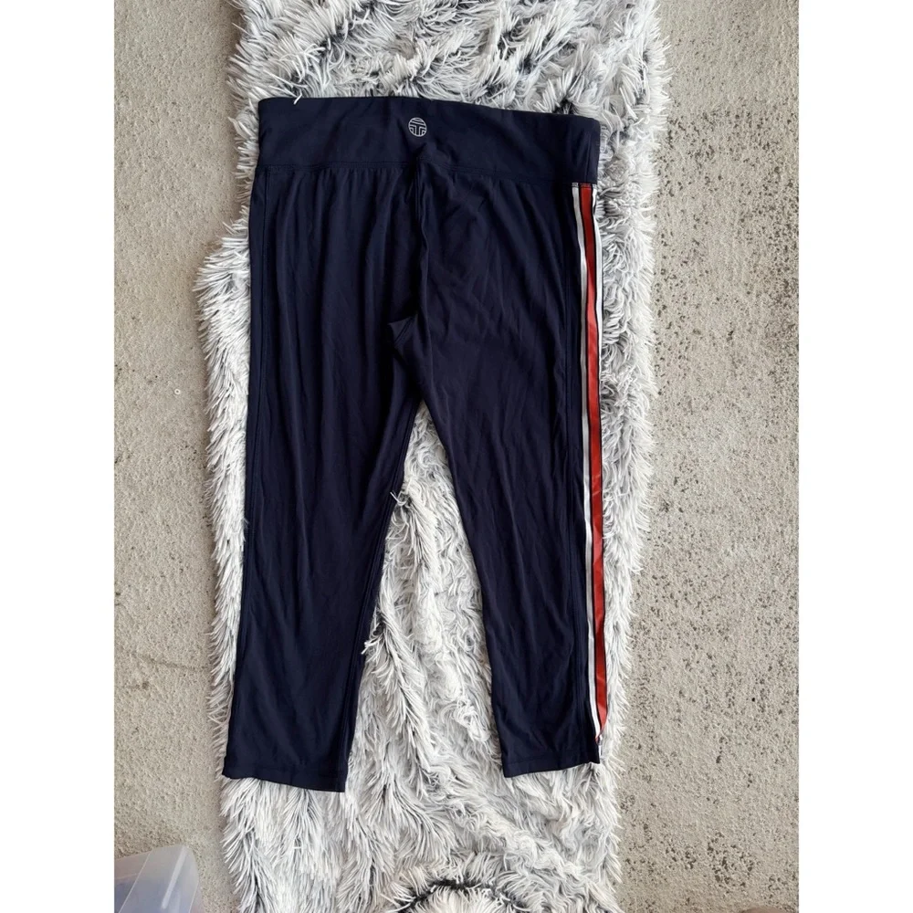 Tory‎ Burch Sport 7/8 Cropped Leggings Side Stripe
